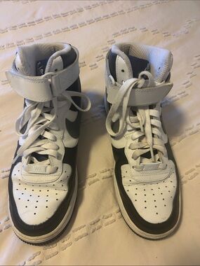 Nike High-Top Sneakers in White and Black